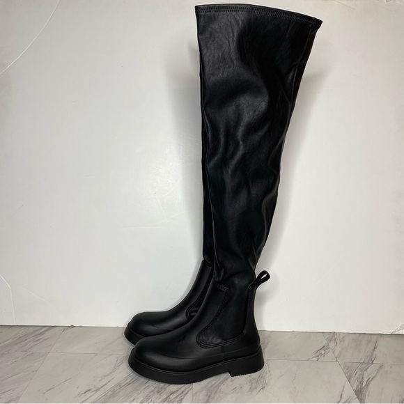 Jeffrey Campbell Black Over The Knee Boot 8 - Picture 15 of 15